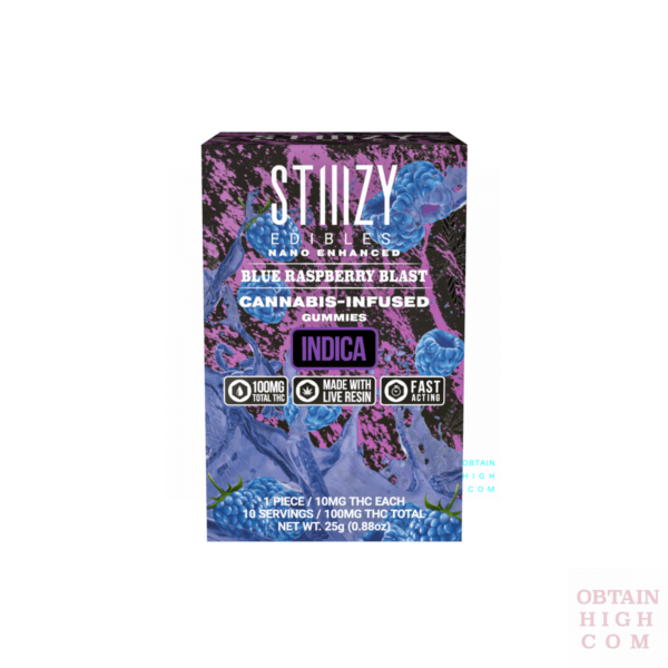 Blue Raspberry Blast Stiiizy Indica Gummies 5