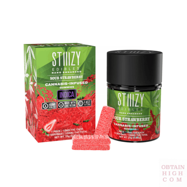 Sour Strawberry Stiiizy Gummies 3