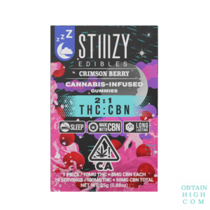 Crimson Berry THC:CBN Stiiizy Gummies