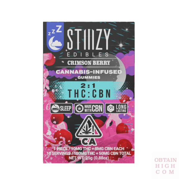 Crimson Berry THC:CBN Stiiizy Gummies