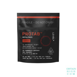 Sativa ProTabs THC Tablets Refill Pack Level Experience