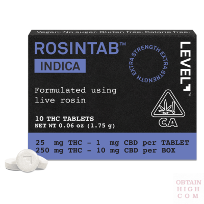 Indica RosinTab Live Rosin Tablets Level Experience