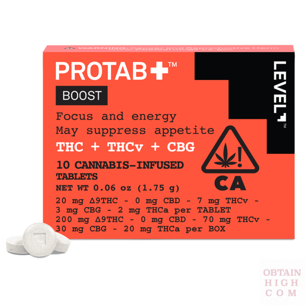 Boost ProTab+ (THC+THCv+CBG) Tablets Level Experience