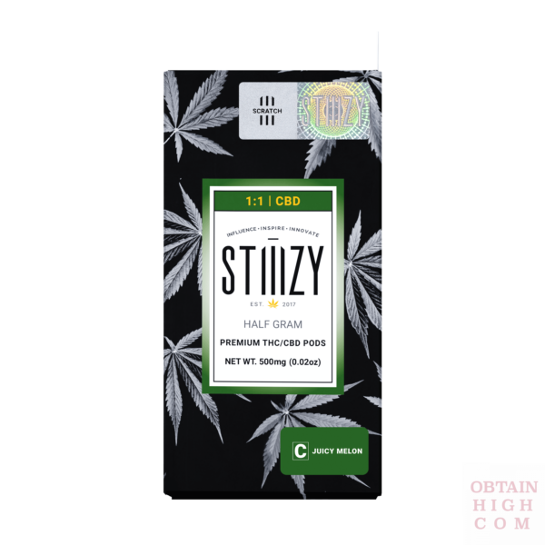 Stiiizy Juicy Melon 1:1 Premium THC:CBD Pod 7