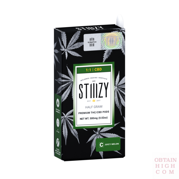 Stiiizy Juicy Melon 1:1 Premium THC:CBD Pod 2