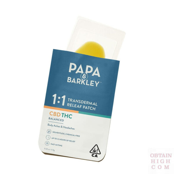 Transdermal Releaf Patch | 1:1 | CBD:THC | Papa & Barkley 2