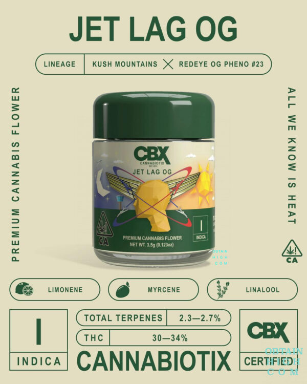 CBX Jet Lag OG 3.5 Grams Cannabis