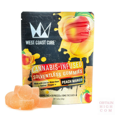 Peach Mango Solventless Gummies by West Coast Cure