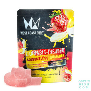 Strawberry Banana Solventless Gummies by West Coast Cure