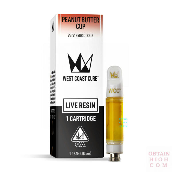 Peanut Butter Cup 1 Gram Live Resin Cartridge by West Coast Cure