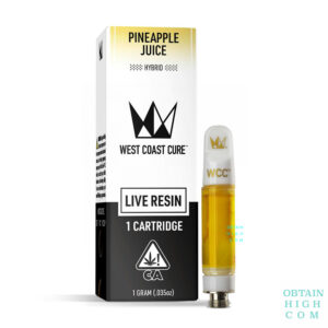 Pineapple Juice 1 Gram Live Resin Cartridge by West Coast Cure