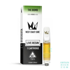 THC BOMB 1 Gram Live Resin Cartridge by West Coast Cure