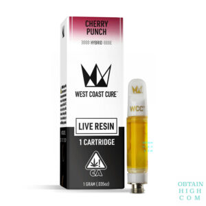 Cherry Punch 1 Gram Live Resin Cartridge by West Coast Cure