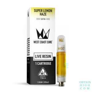 Super Lemon Haze 1 Gram Live Resin Cartridge by West Coast Cure