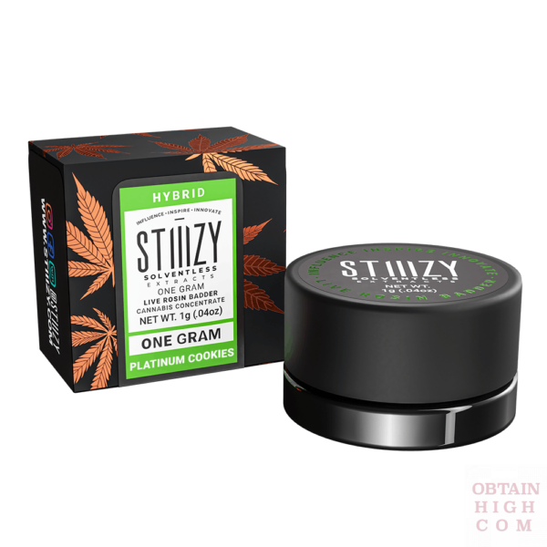 Stiiizy Platinum Cookies 1 Gram Live Rosin Badder