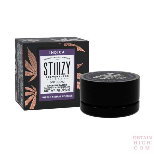 Stiiizy Purple Animal Cookies 1 Gram Live Rosin Badder