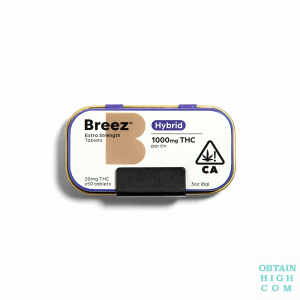 Hybrid Cannabis Tin of Tablets by Breez