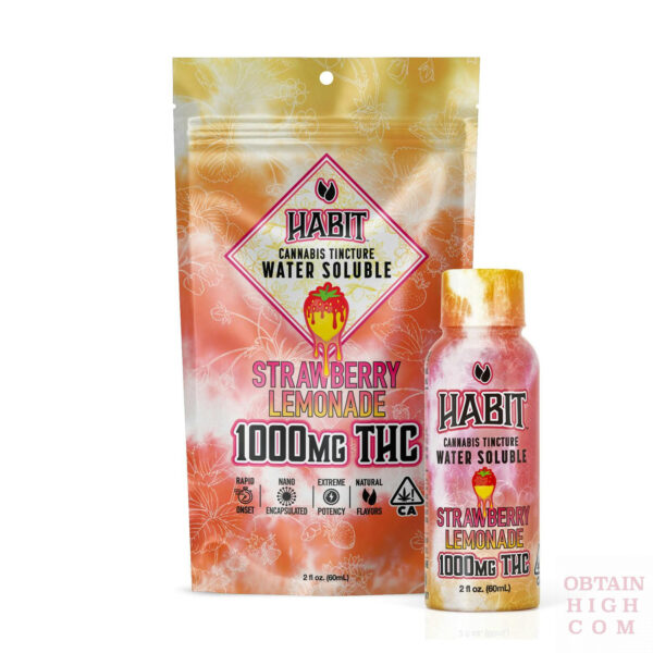 Strawberry Lemonade Water Soluble Tincture 1000mg by Habit