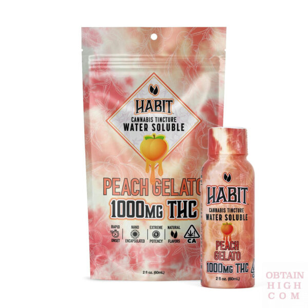 Peach Gelato Water Soluble Tincture 1000mg by Habit