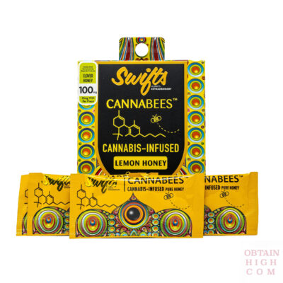 Lemon Cannabis-Infused Honey 200MG (THC:CBN) Sleep by Swifts Cannabees