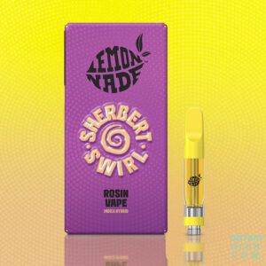 Sherbert Swirl 1 Gram THC Live Rosin Cartridge by Lemonnade