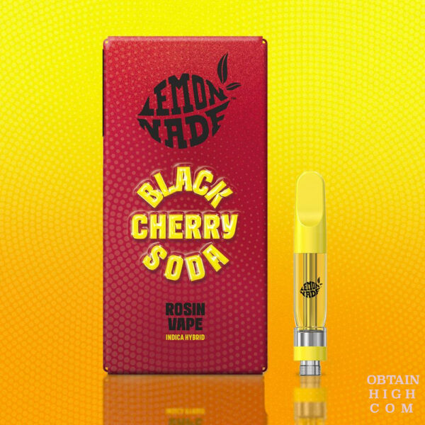 Black Cherry Soda 1 Gram THC Live Rosin Cartridge by Lemonnade