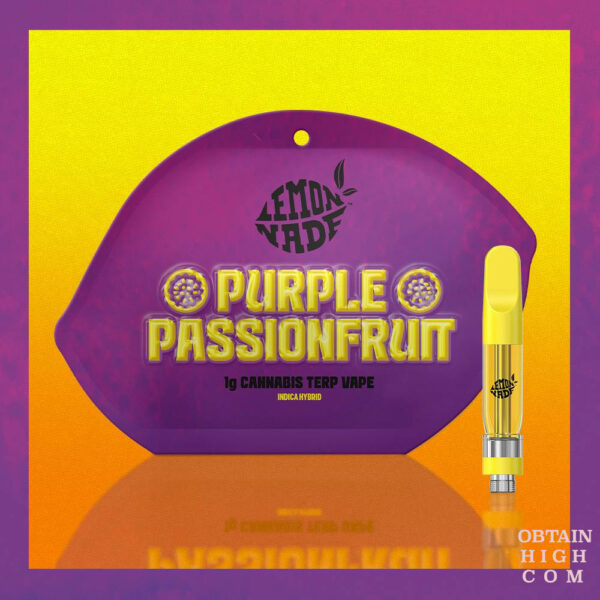 Purple Passionfruit 1 Gram THC Cannabis Terpenes Cartridge by Lemonnade