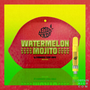 Watermelon Mojito 1 Gram THC Cannabis Terpenes Cartridge by Lemonnade