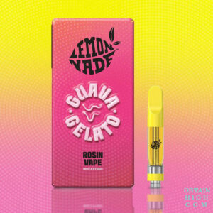 Guava Gelato 1 Gram THC Live Rosin Cartridge by Lemonnade