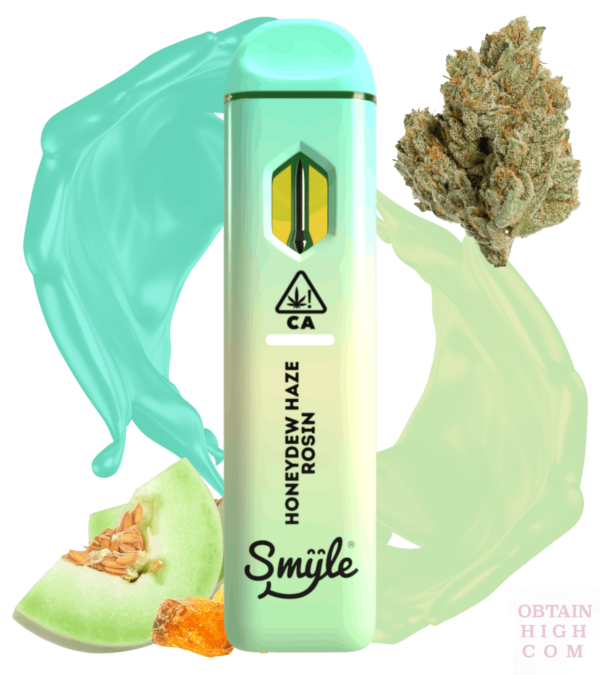 Honeydew Haze Rosin 1.5 Grams THC Live Rosin Infused Disposable Pen by Smyle