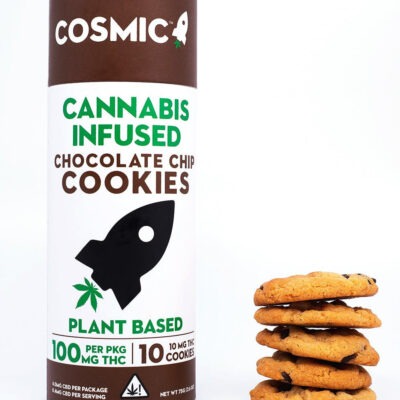 Tube of Chocolate Chip Cookies 100MG THC by Cosmic Edibles