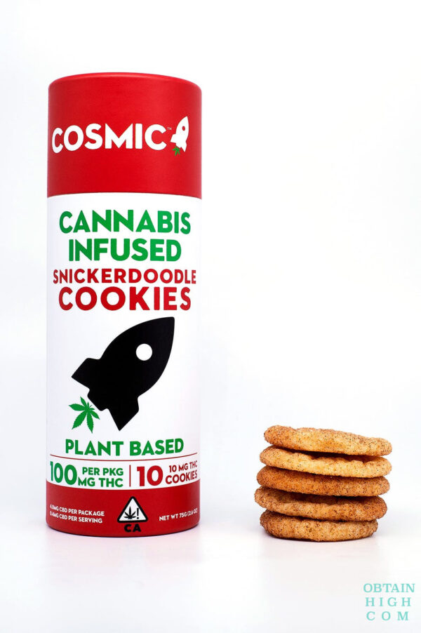 Tube of Snickerdoodle Cookies 100MG THC by Cosmic Edibles