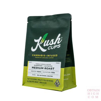 Single Origin Coffee Medium Roast Guatemala Los Santos 100mg THC by Kush Cups Coffee