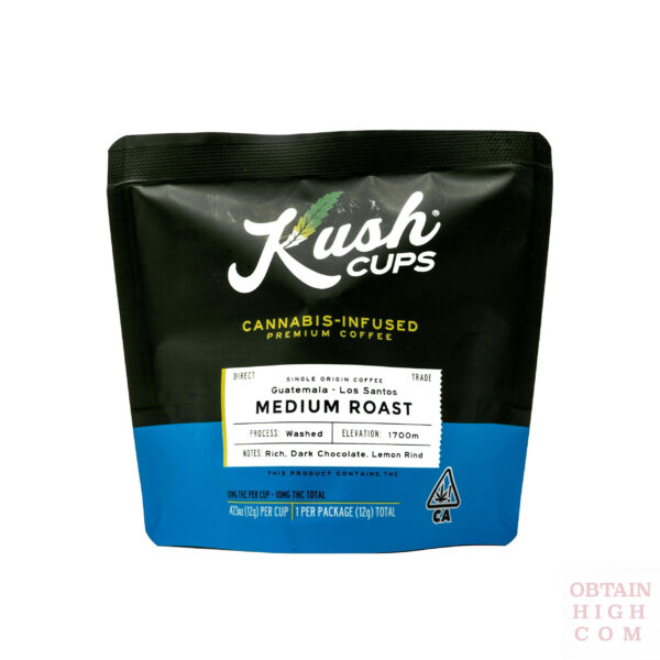 Single Serve K-Cup Coffee Pod Medium Roast 10mg THC by Kush Cups Coffee