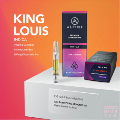 King Louis THC Cartridge by Alpine Vapor