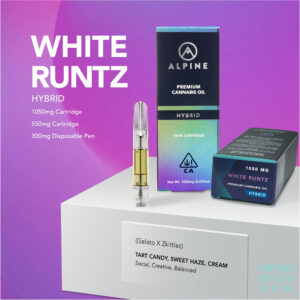 White Runtz Hybrid THC Cartridge by Alpine Vapor