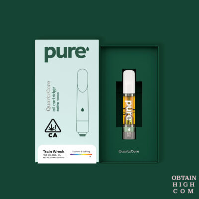 Train Wreck Sativa 1 Gram THC QuartzCore Cartridge by PURE