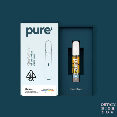 Banana OG Indica 1 Gram THC QuartzCore Cartridge by PURE