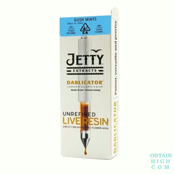 Gush Mints Live Resin 1 Gram THC Oil Dablicator by Jetty