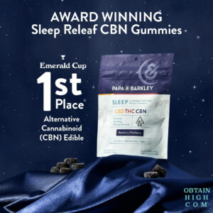 Blackberry Elderberry CBN Sleep Releaf Gummies by Papa and Barkley