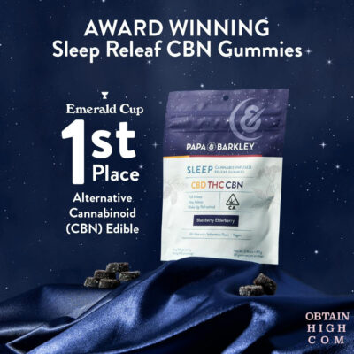 Blackberry Elderberry CBN Sleep Releaf Gummies by Papa and Barkley