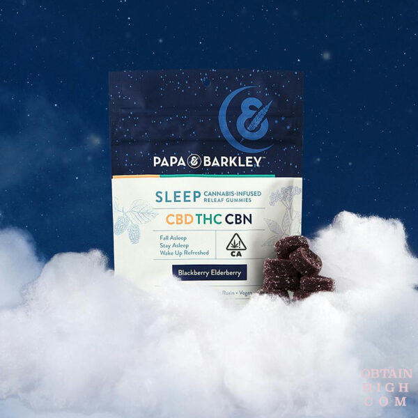 Blackberry Elderberry CBN Sleep Releaf Gummies by Papa and Barkley 4