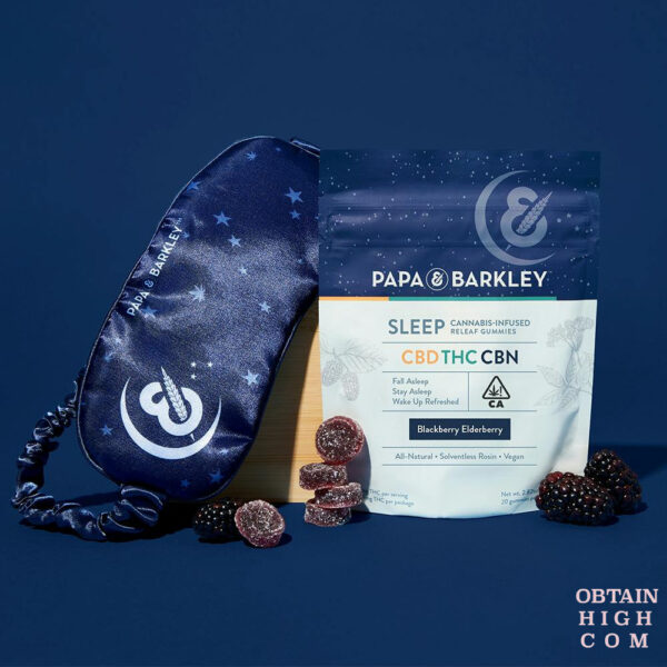 Blackberry Elderberry CBN Sleep Releaf Gummies by Papa and Barkley 2