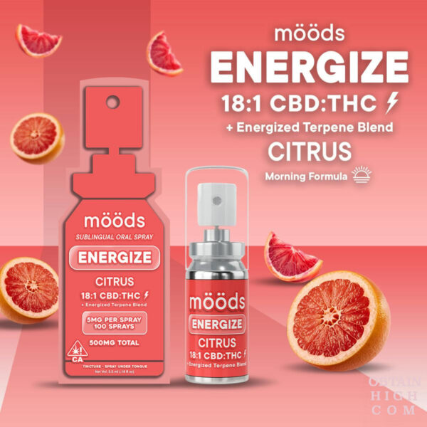 ENERGIZE 18:1 CBD:THC Cannabis Oral Spray by mööds