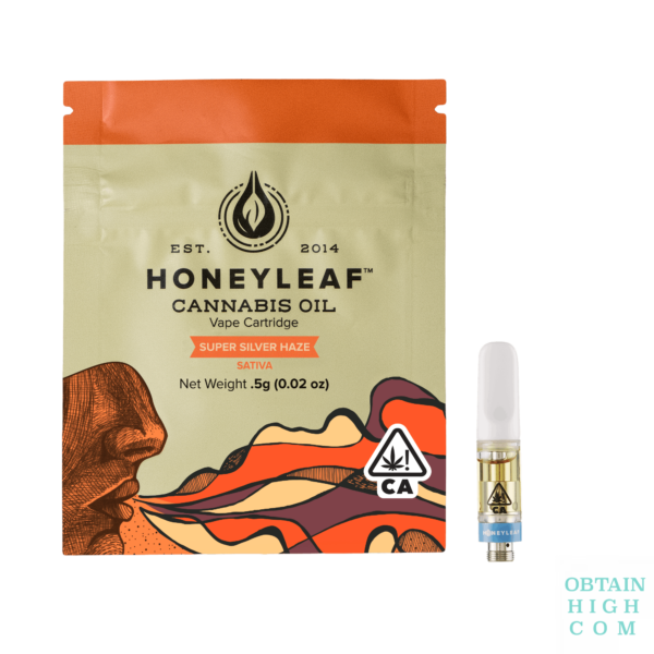 Super Silver Haze THC Cannabis Oil Cartridge 500mg by Honeyleaf