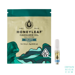 Gelato THC Cannabis Oil Cartridge 500mg by Honeyleaf