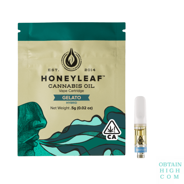 Gelato THC Cannabis Oil Cartridge 500mg by Honeyleaf