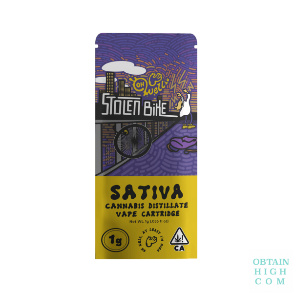 Stolen Bike 1 Gram Sativa Distillate Vape Cartridge by Oh Well