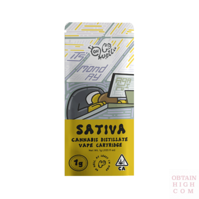 It’s Monday Again 1 Gram Sativa Distillate Vape Cartridge by Oh Well