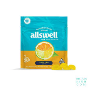 Citrus Twist THC Cannabis Infused Gummies 100mg by Allswell